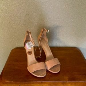 Tan Aldo Ankle strap Heels
